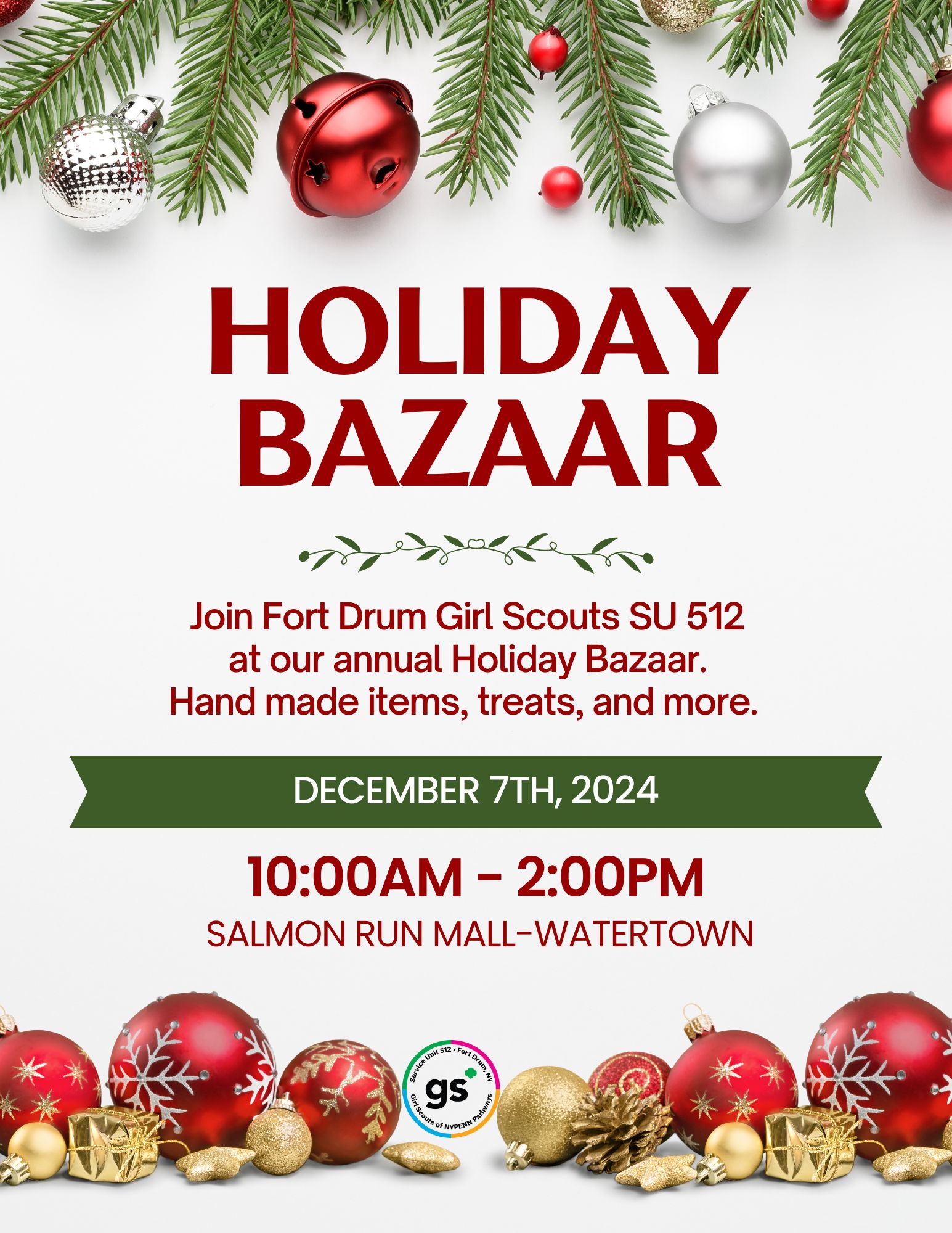 Girl Scout Holiday Bazaar Flyer 120724