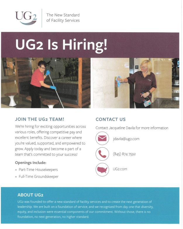 UG2 Now Hiring Poster